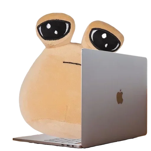 Sticker from the "Sad Pou" sticker pack