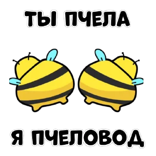 Sticker from the "Сучьи пчелы" sticker pack