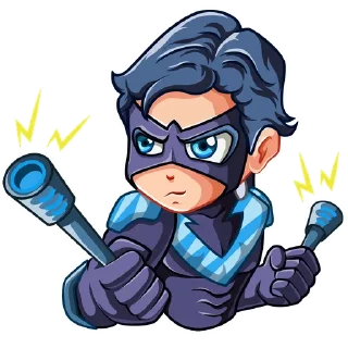 Telegram sticker pack "Nightwing | Найтвинг"