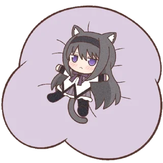 Telegram sticker pack "Homura Akemi Neko |"