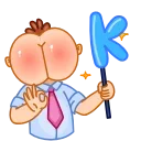 Sticker from the "Mr. Rosy Cheeks" sticker pack