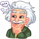 Sticker from the "ALBERT EINSTEIN" sticker pack