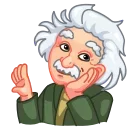 Sticker from the "ALBERT EINSTEIN" sticker pack