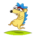 Sticker from the "Ned the Hedgehog" sticker pack