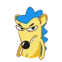 Sticker from the "Ned the Hedgehog" sticker pack