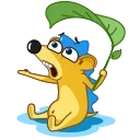 Sticker from the "Ned the Hedgehog" sticker pack