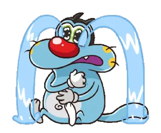 Sticker from the "Oggy" sticker pack