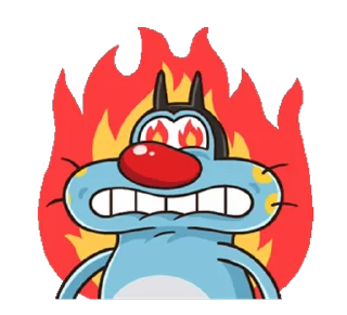 Sticker from the "Oggy" sticker pack