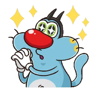 Sticker from the "Oggy" sticker pack