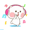 Sticker from the "TuaGom Puffy Bear" sticker pack