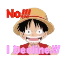 Sticker from the "One Piece" sticker pack