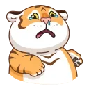 Sticker from the "Grumpy Tiger" sticker pack