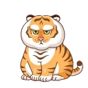 Sticker from the "Grumpy Tiger" sticker pack