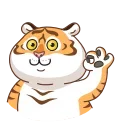 Sticker from the "Grumpy Tiger" sticker pack