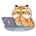 Sticker from the "Grumpy Tiger" sticker pack