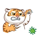 Sticker from the "Grumpy Tiger" sticker pack