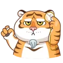 Sticker from the "Grumpy Tiger" sticker pack