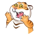 Sticker from the "Grumpy Tiger" sticker pack