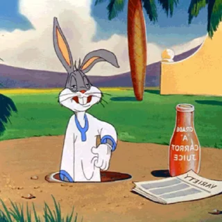 Стикер из набора "Bugs Bunny"