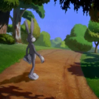 Стикер из набора "Bugs Bunny"