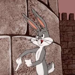 Стикер из набора "Bugs Bunny"