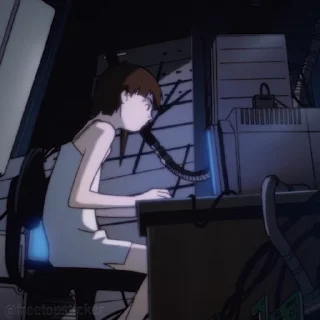 Стикер из набора "Experiments Lain"