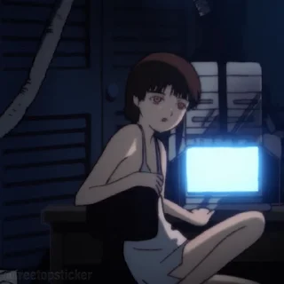 Стикер из набора "Experiments Lain"