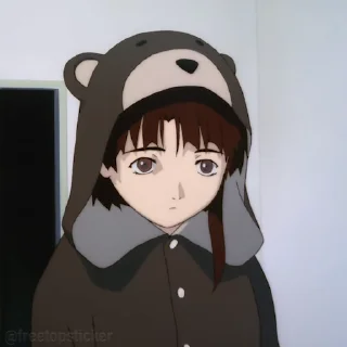 Стикер из набора "Experiments Lain"