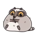 Sticker from the "Racoon" sticker pack