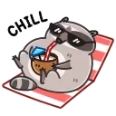 Sticker from the "Racoon" sticker pack