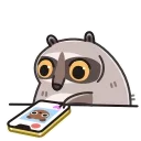 Sticker from the "Racoon" sticker pack