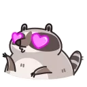 Sticker from the "Racoon" sticker pack