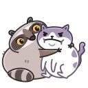 Sticker from the "Racoon" sticker pack