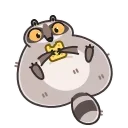 Sticker from the "Racoon" sticker pack