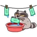 Sticker from the "Racoon" sticker pack