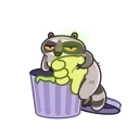 Sticker from the "Racoon" sticker pack