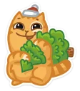 Telegram sticker pack "Новогодний Персик"