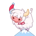 Sticker from the "Santa Moo" sticker pack