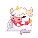 Sticker from the "Santa Moo" sticker pack