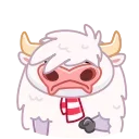 Sticker from the "Santa Moo" sticker pack