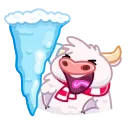 Telegram sticker pack "Santa Moo"