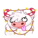 Sticker from the "Santa Moo" sticker pack