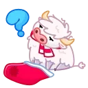 Sticker from the "Santa Moo" sticker pack