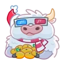 Sticker from the "Santa Moo" sticker pack