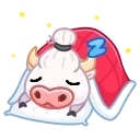 Sticker from the "Santa Moo" sticker pack