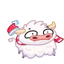 Sticker from the "Santa Moo" sticker pack