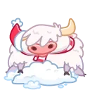 Sticker from the "Santa Moo" sticker pack