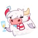 Sticker from the "Santa Moo" sticker pack