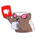 Sticker from the "Honey Badger" sticker pack