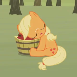 Стикер из набора "Applejack animated"